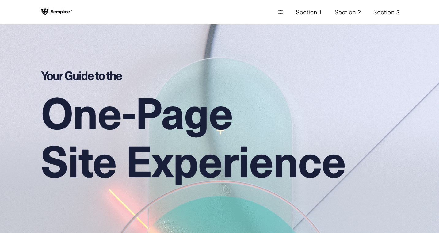 Creating a one page site experience – Semplice